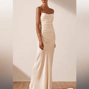 LA LUNE LACE BACK MAXI DRESS - CREAM